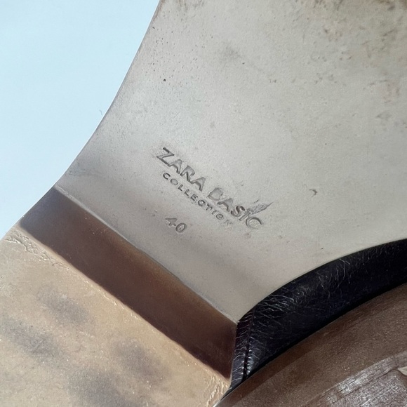 🌸ZARA brown zip up boots 9.5 - Picture 9 of 10